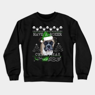 Fawn Boxer Christmas Sweater Crewneck Sweatshirt